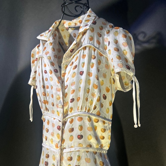 RARE Betsy Johnson Silk fruit Dress - Picture 6 of 8